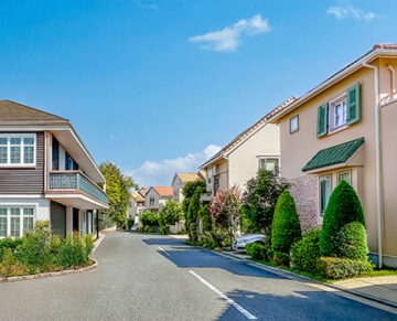 戸建ての街並み