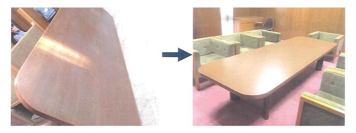 テーブルの修繕・塗替え