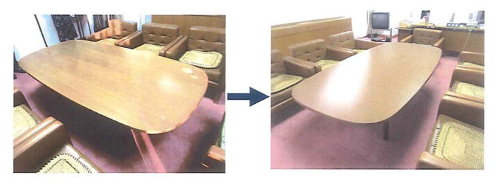 テーブルの修繕・塗替え