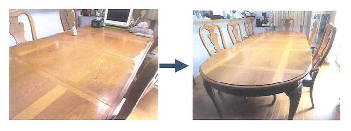 テーブルの修繕・塗替え